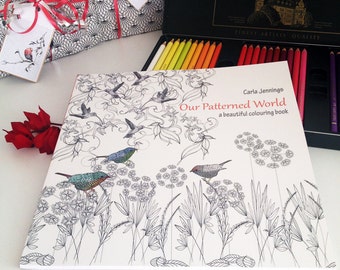 Adult coloring book, colouring pages, a gorgeous gift for her.