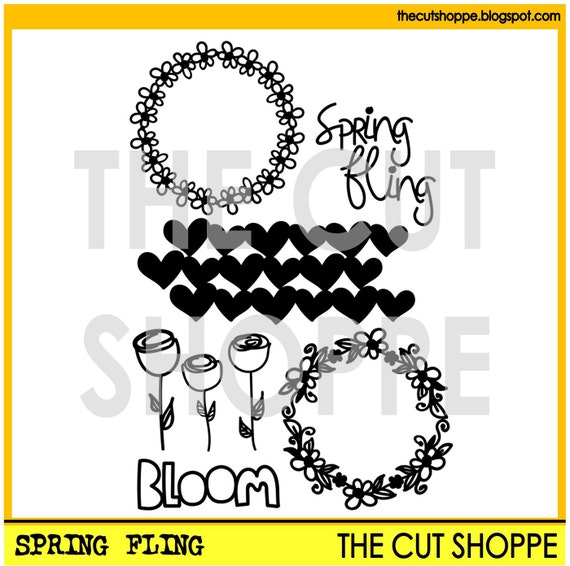 The Spring Fling cut file includes six spring themed images, that can be used for your scrapbooking and papercrafting projects.