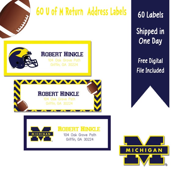 60 Personalized University of Michigan Themed by OhBabyStickers