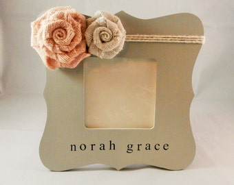 Personalized baby girl gift, new parent gift, newborn girl personalized frame