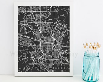 Rochester map | Etsy