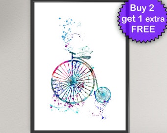 Bicycle painting | Etsy