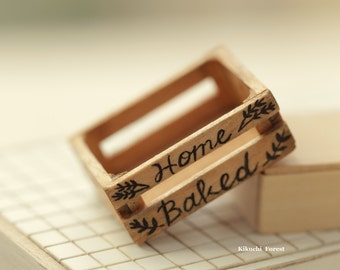 Dollhouse Accessories - Vintage Wooden Crates, handmade wooden Rustic box,Wooden Vintage Crate