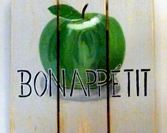 Bon Appetit hand painted sign