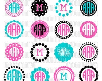 Circle Monogram Frame SVG Cut Files for Vinyl Cutters, Screen Printing, Silhouette, Die Cut Machines, & More