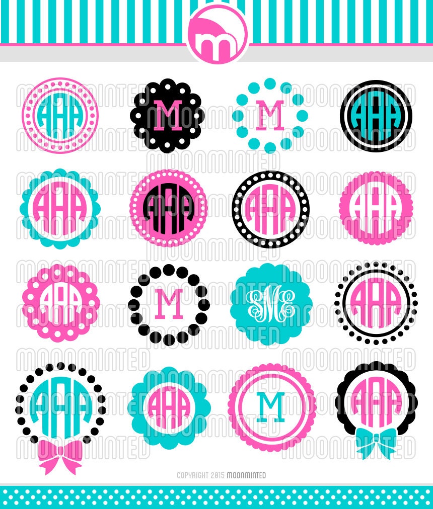 Download Circle Monogram Frame SVG Cut Files for Vinyl Cutters Screen