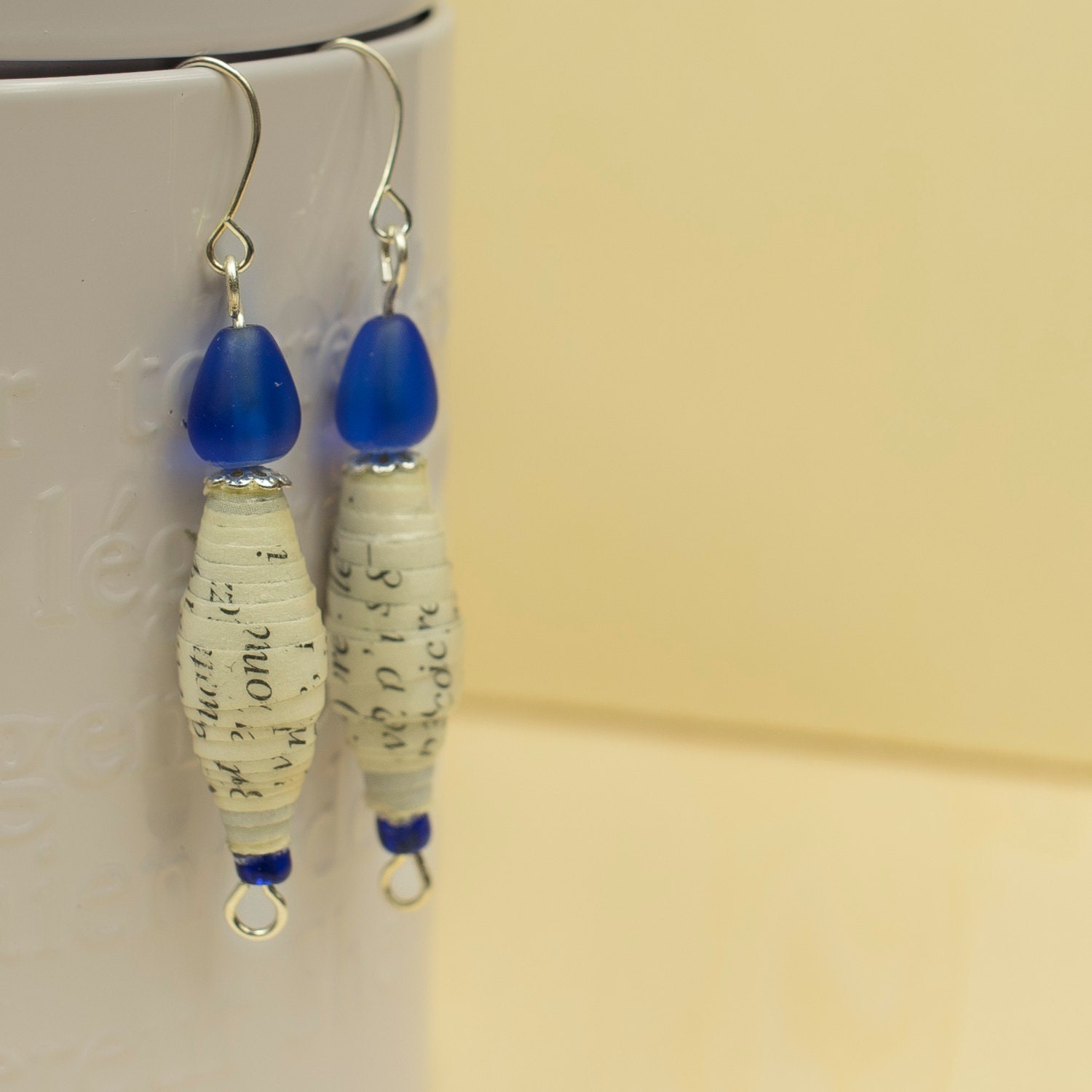 Jewelry Earrings Paper Beads Paper Earrings handmade beads