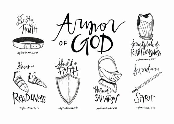 Armor of God illustration 5x7 download