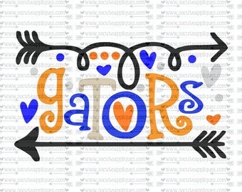 SVG, DXF, EPS Cut file, Gators fun arrows svg, socuteappliques, SvG Sayings, football svg, football sister svg, football mom svg