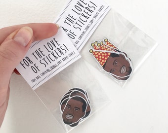 Kanye Sticker Packs, Hand Cut Kanye Drawing Stickers Bundle Packs, Handmade Paper Stickers, Funny Birthday Stickers, Envelope Seal Stickers