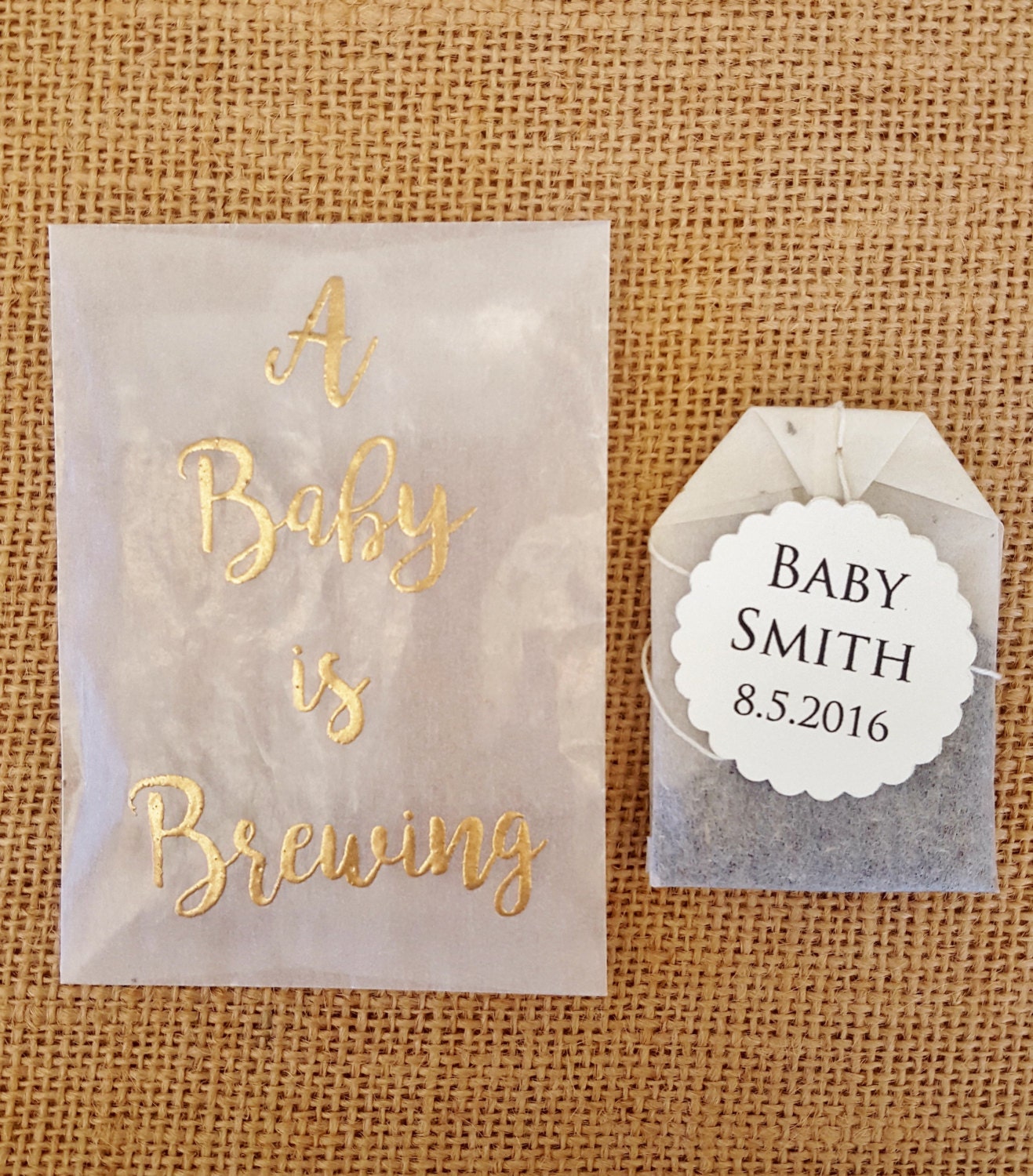Baby Shower Tea Bag Favors A Baby is Brewing 25