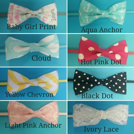 Avonlea velcro baby bow velcro fabric bow velcro by CalliClips