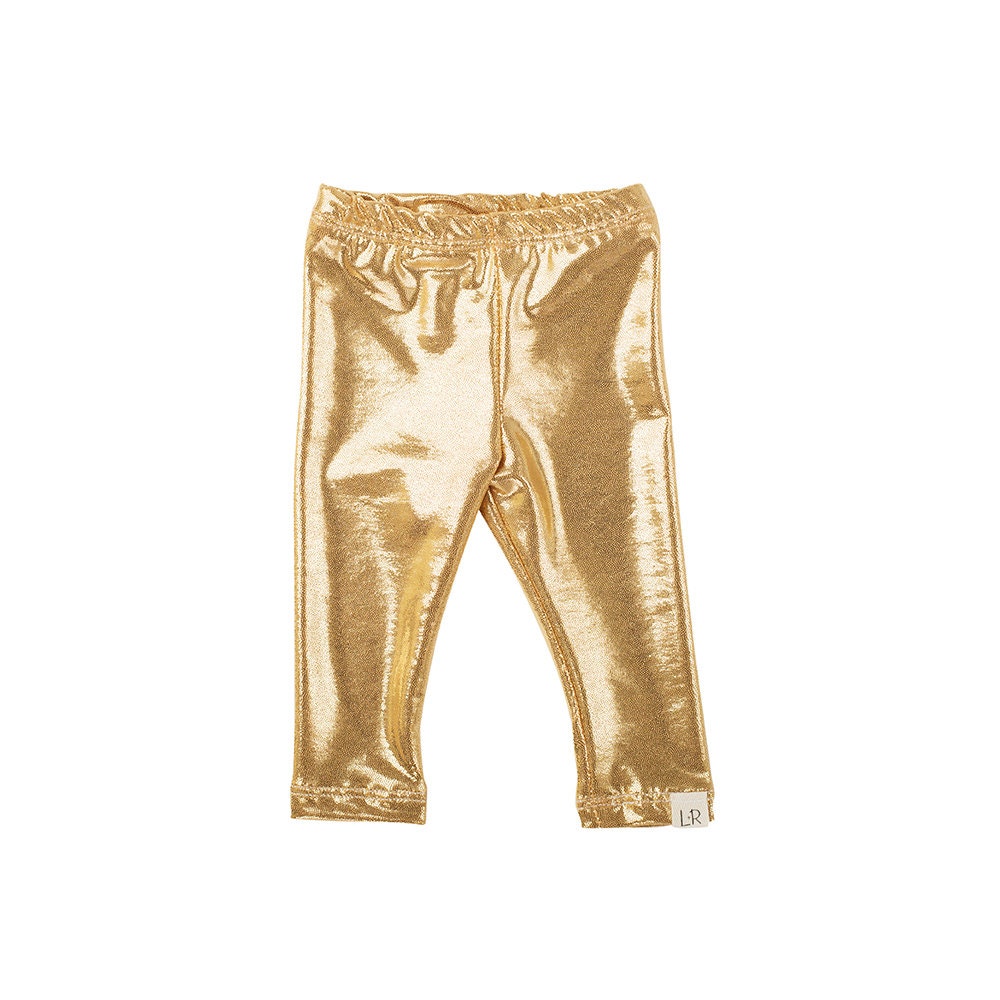 Gold baby leggings baby girl leggings gold by ShopLuluandRoo