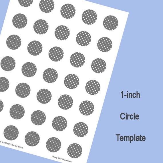 1 Inch Circle Template Digital Download From Dustyolddownloads On Etsy Studio 1 Inch Circle Template