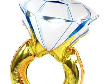 32" Giant RING Balloon, Engagement Ring Balloon, Gold Ring Balloon, Bachelorette Party, Engagement Party, Bridal Shower Decor, Wedding