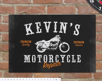 Motorcycle Sign, Personalized Motorcycle Repair Sign, Motorcycle Repair Sign