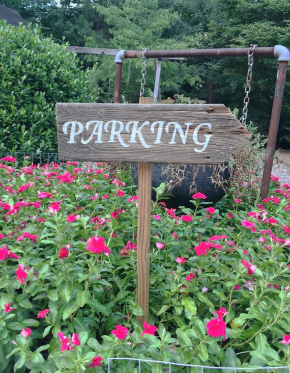 Parking Sign Wooden Parking Sign Wedding Parking Sign