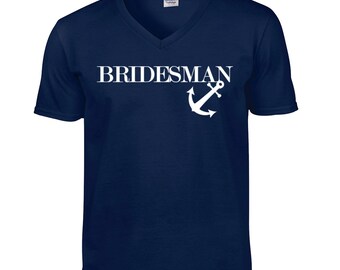 Bridesman Shirt / Best Man Shirt / Best Man T-shirt / Wedding Shirt / Bridal Shirt / V-neck /453