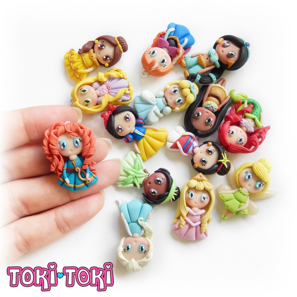 Fairy Tale Princess Necklace Polymer Clay Charms Kids