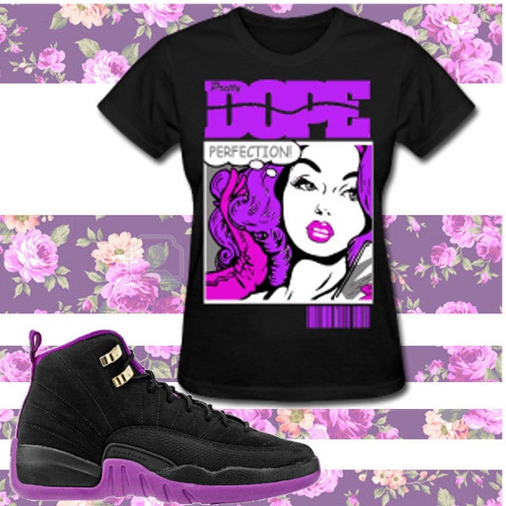 Nike Air Jordan 12 Retro XII Hyper Violet GS Matching Shirt