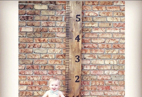 6ft wooden growth chart ruler wood growth chart by kayzcustom