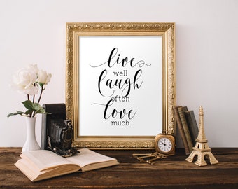 Bedroom wall art, Live Laugh Love art, Master bedroom decor, Home decor,Instant download, Wall art, Positive affirmation print BD-623