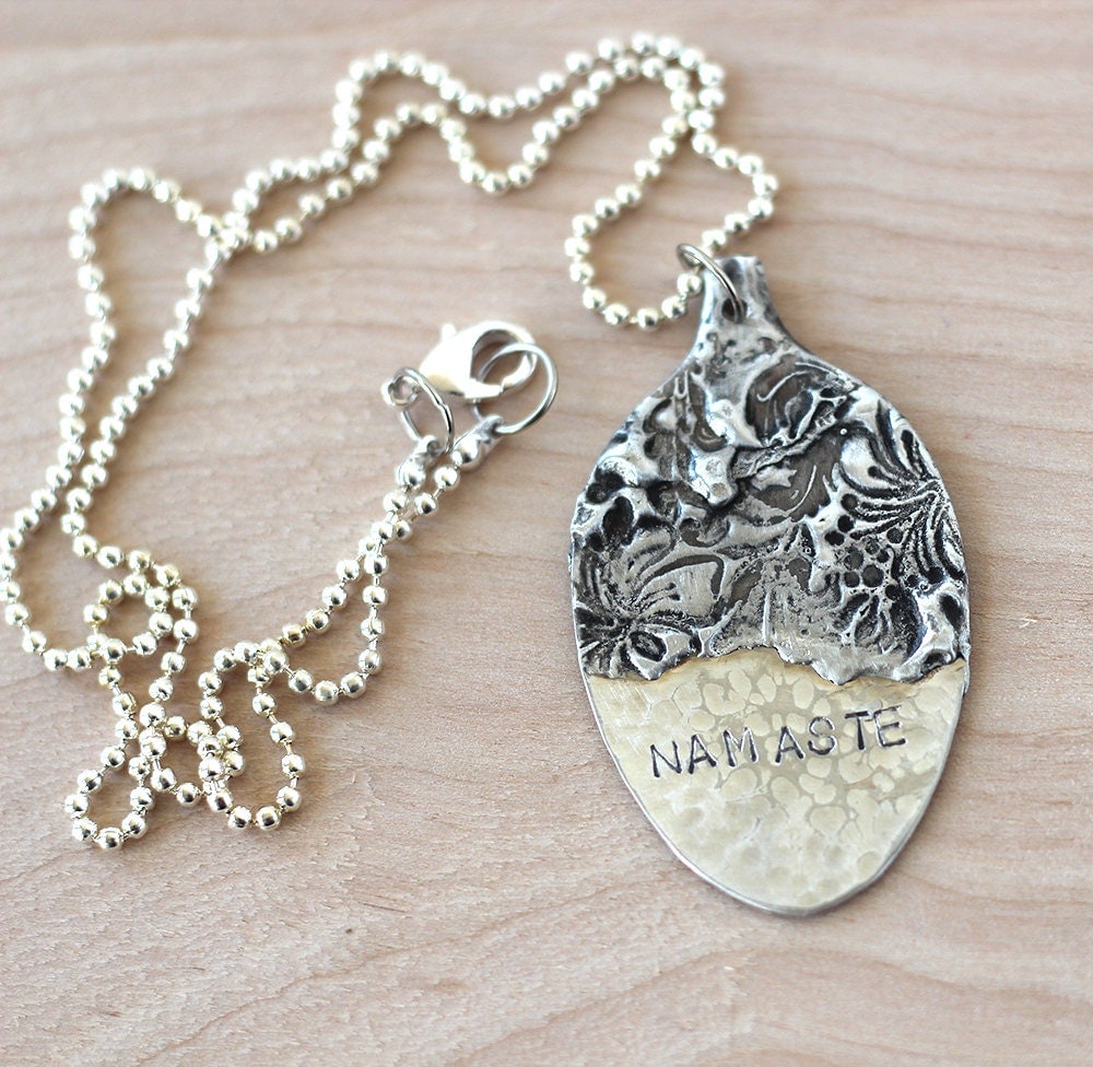 Silverware Jewelry Pendant Necklace Word Jewelry Artisan