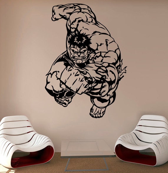 Hulk Wall Vinyl Decal Hulk Wall Vinyl Sticker Superhero Wall Decals