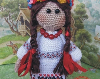 Ukrainian Doll handmade Ukrainian souvenir folk Ukrainian art doll Ukrainian gifts traditions Ukraine folk outfit doll folk Ukrainian wreath