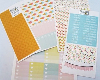 Ice Cream Dream Weekly Sticker Kit for use with EC LifePlanner™/Happy Planners