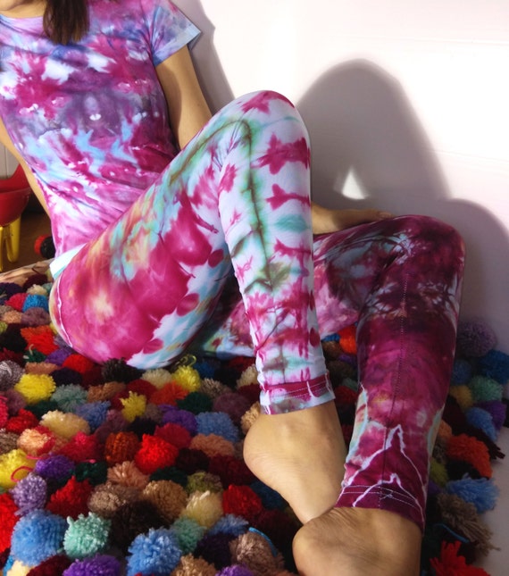 Items similar to Women's Tie Dye festival Leggings - Small - Medium ...