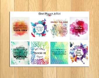 Motivational & Inspirational Quotes Planner Stickers (MS-003)
