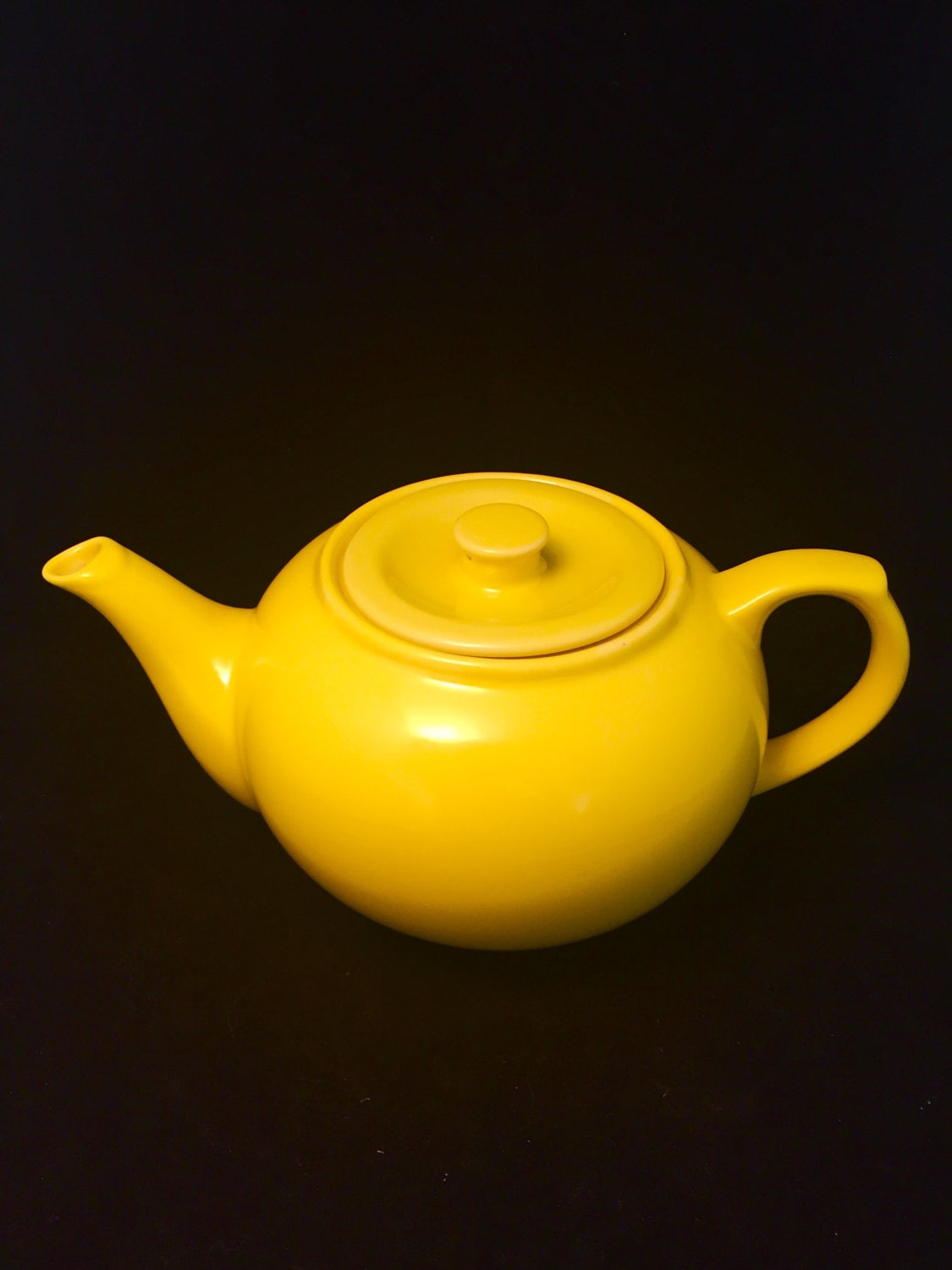 Yellow Teapot Vintage Teapot Ceramic Teapot