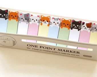Mini Kitty Cat Sticky Notes - Cute Kawaii Post-It Notes / Stationery / Stationary / School Supplies / Memo Pad / Small Tiny Sticky Notes