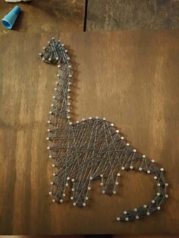String Art/Baby Dinosaur String Art/Long Neck by megnicolecrafts