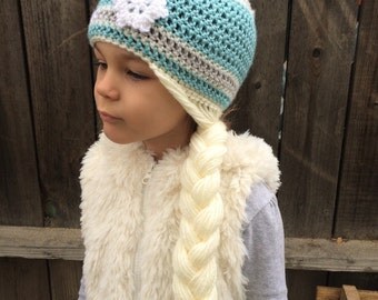 Queen Elsa hat, toddler to child sizes