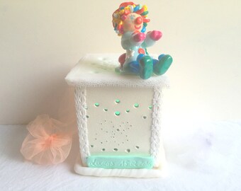 Night light/lamp custom led/broché/fimo/customizable/fact hand/light of night/decoration/gift / idea/gift table lamp