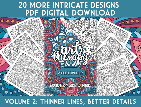 Adult Coloring Book Art Therapy Volume 2 Printable PDF
