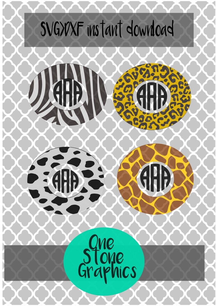 Download Animal print monogram, monogram frame,circle monogram ...