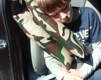 Personalized Seat Belt Pillow with Cross Design