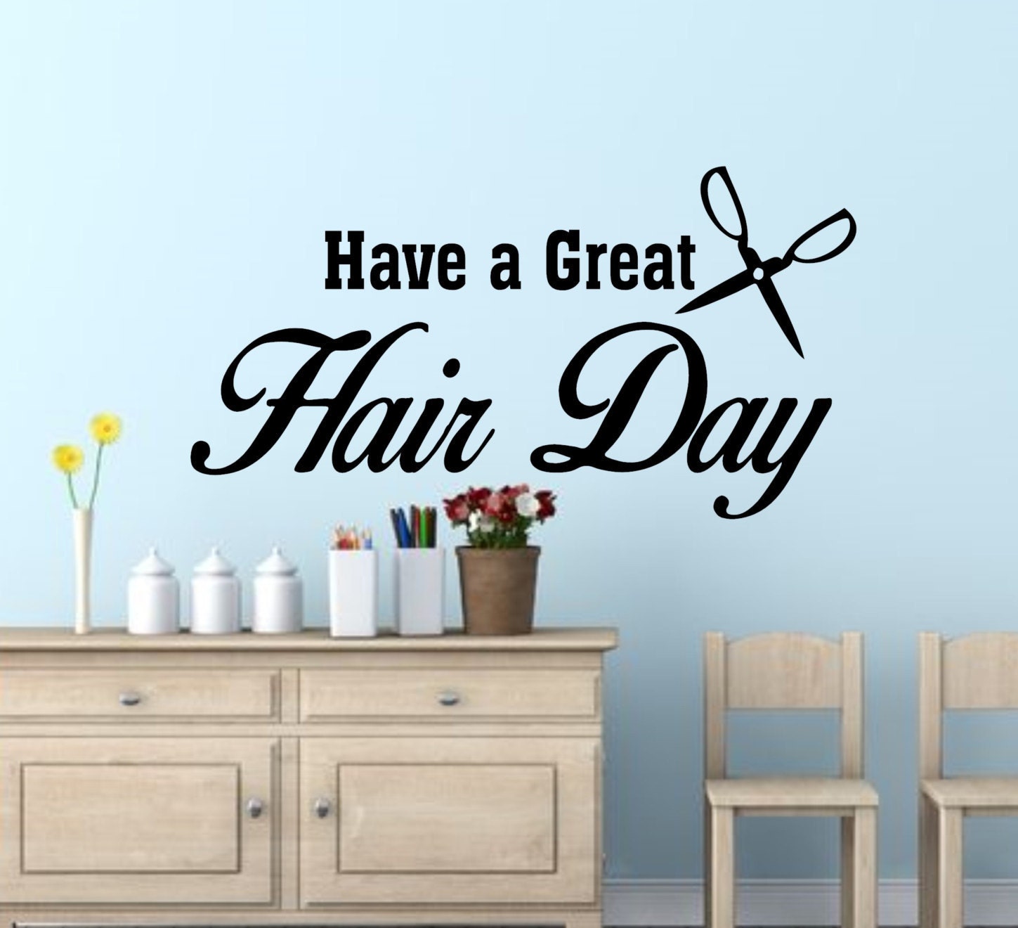 Hair Salon Wall Decor hair salon decor-have a great hair day-salon wall decals-salon Hair Salon Wall Decor hair salon decor-have a great hair day-salon wall decals-salon