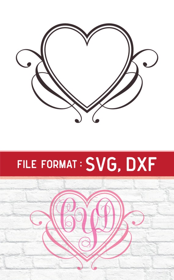 Download SVG Love Monogram, Cricut Files, Vinyl Cutters, Couples ...