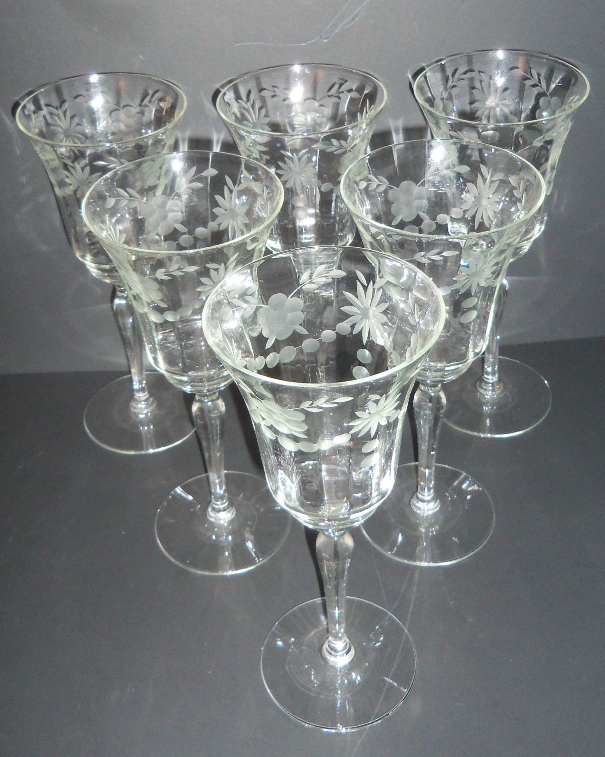 Vintage Crystal Wine Glasses 96