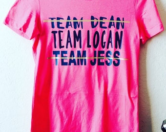 Gilmore Girls- Team Dean Team Jess Team Logan - Gilmore Girls Shirts- Gilmore Girls Gifts- Rory Gilmore Boyfriend Team shirt-Logan Jess Dean