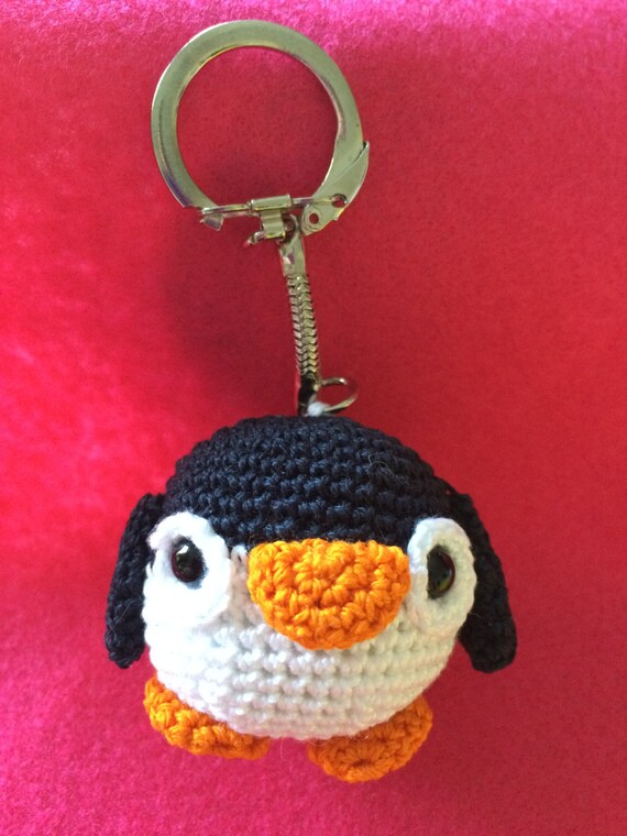 Items similar to Penguin Keychain! Crochet Penguin Keychain! Miniature