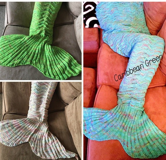 Mermaid Tail Blanket Mermaid Blanket Mermaid by Trunk1926Designs