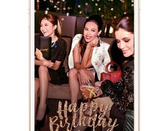 Snapchat Filter Birthday, Snapchat Geofilter, Birthday Geofilter, Snapchat Birthday, Snap Filter, Birthday Filter, ROSE gold filter, glitter