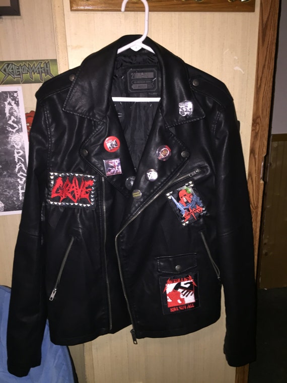 Leather Jacket Punk/Metal/Thrash/Crust Large