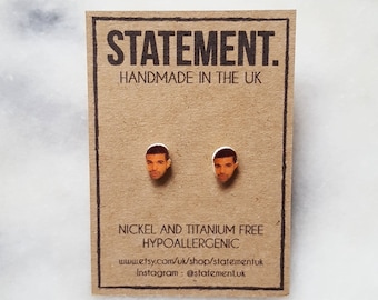 Drake Celebrity Head Stud Earrings - 1 pair