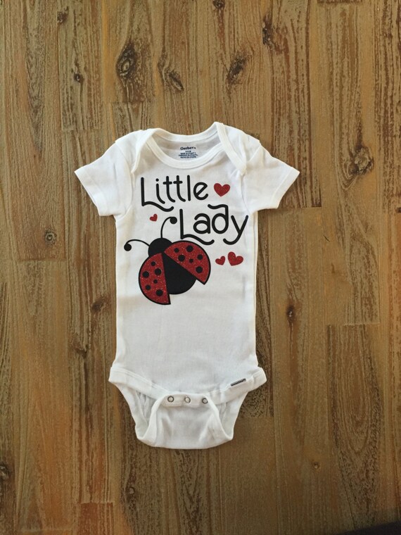 Baby Girl Onesie Ladybug Onesie Little Lady Onesie Bug